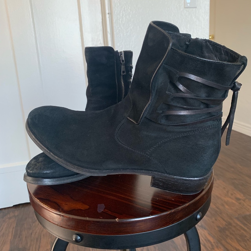 John varvatos boots size 9.5 leather suede